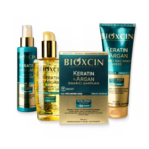 Комплекс для догляду за волоссям від випадіння Bioxcin з кератином і аграновою олією